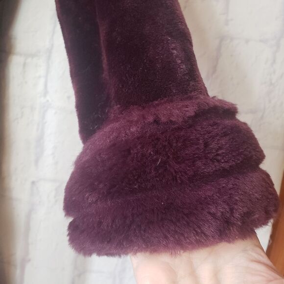 JOYSPUN Plum Purple Plush Bath Robe Women's Small - Picture 2 of 8